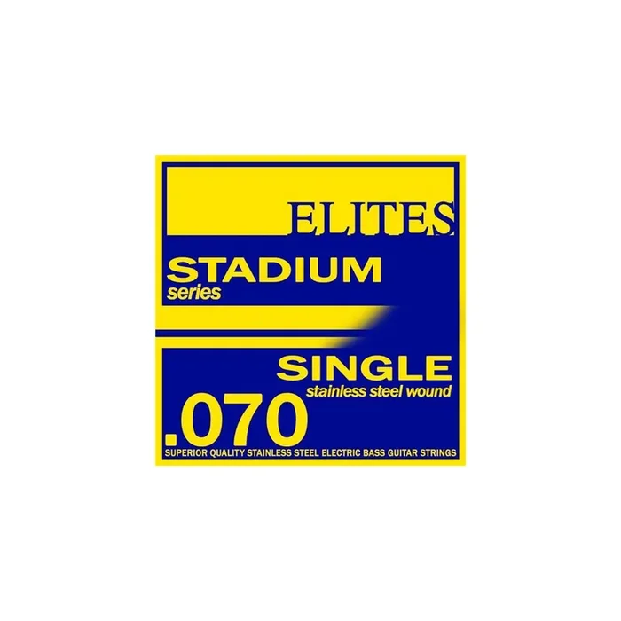 Elites Stadium Stainless Steel 70 (.070”) Bass Guitar Single String, Long Scale
