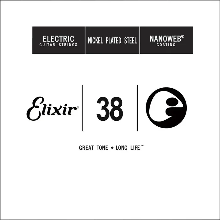 Elixir 15238 Nanoweb Electric Guitar Single String, .038