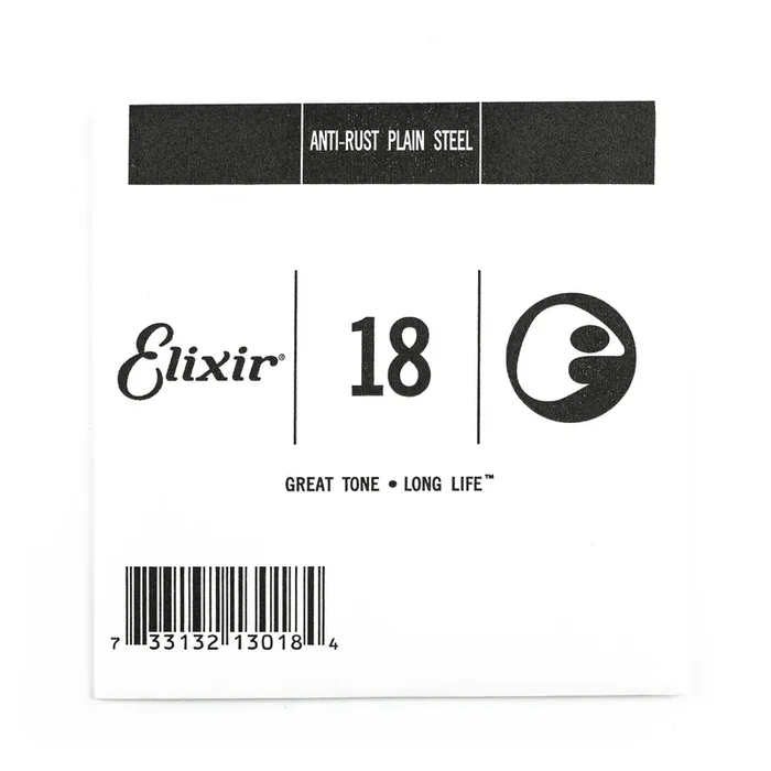 Elixir Anti-Rust Plain Steel 18 (.018″) Guitar Single String