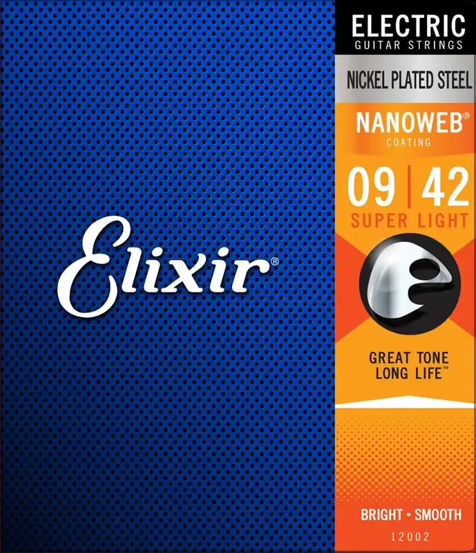 Elixir Nanoweb 9 – 42 (Super Light) Electric Guitar Strings