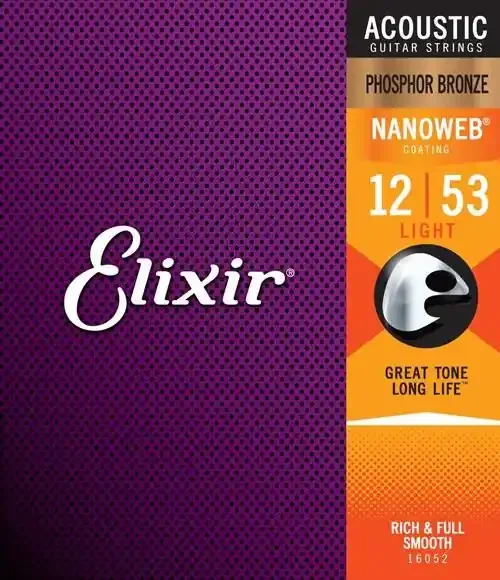 Elixir Nanoweb Light Phosphor Bronze Acoustic Strings