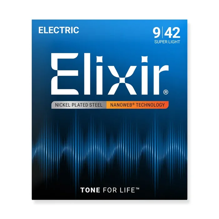 Elixir Nanoweb Nickel Wound 9-42 Electric Guitar Strings [12002]