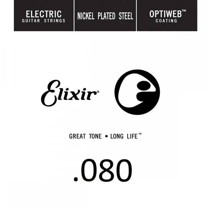 Elixir Optiweb Nickel Wound 80 (.080″) Electric Guitar Single String