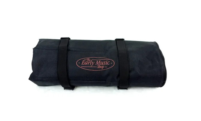 EMS 6 Slot Fleece Lined Recorder Roll Bag, Black Canvas Exterior