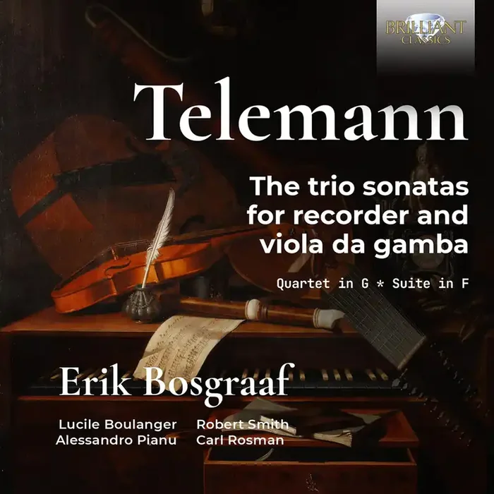 Erik Bosgraaf • Telemann Trio Sonatas for Recorder and Viola da Gamba (CD)