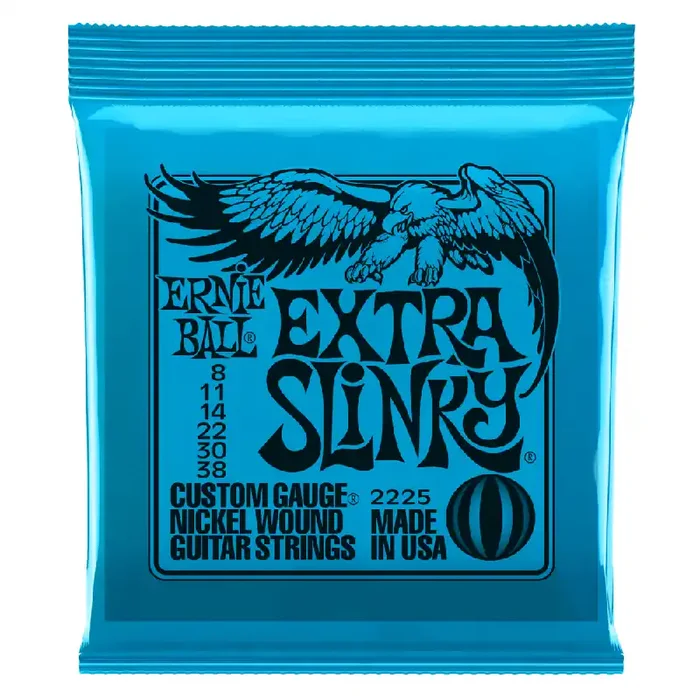 Ernie Ball 2225 Extra Slinky 8-38 Electric Guitar Strings, 5-Pack