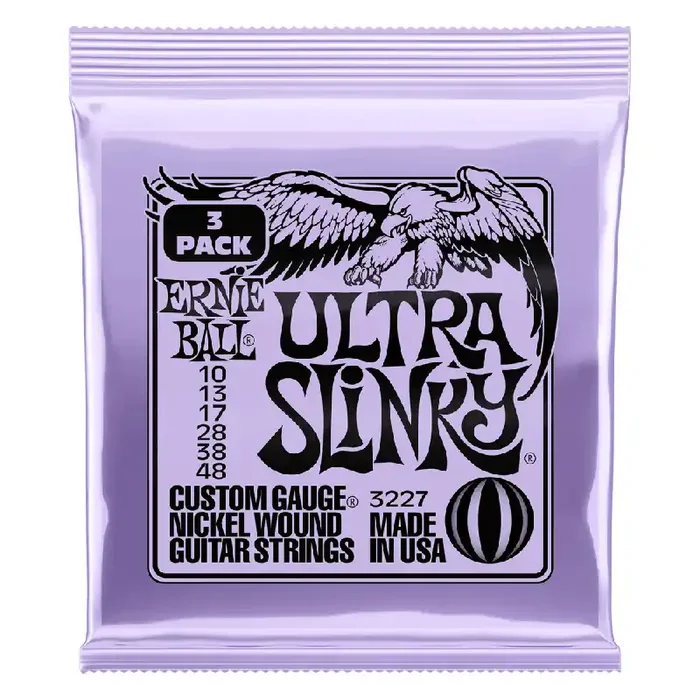 Ernie Ball 2227 Ultra Slinky 10-48 Electric Guitar Strings, 3-Pack