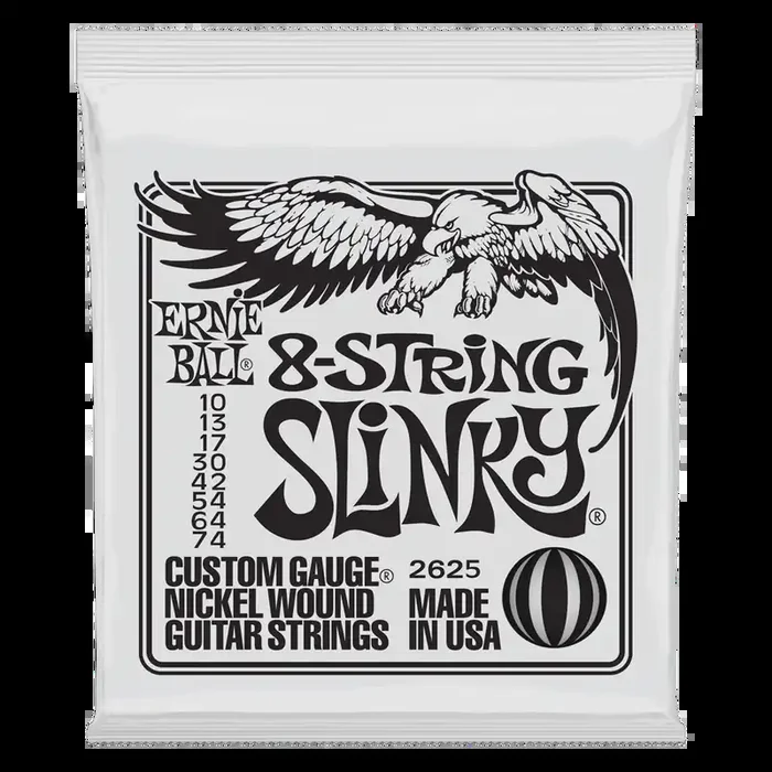 Ernie Ball 8-String Slinky Nickel Wound Electric Guitar Strings 10-74