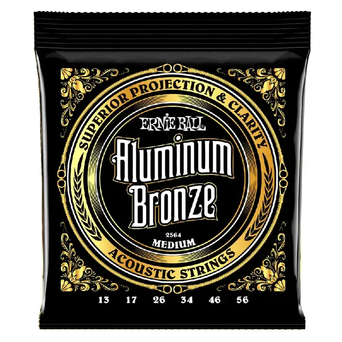 Ernie Ball Aluminum Bronze 13-56 Acoustic Guitar Strings, Medium