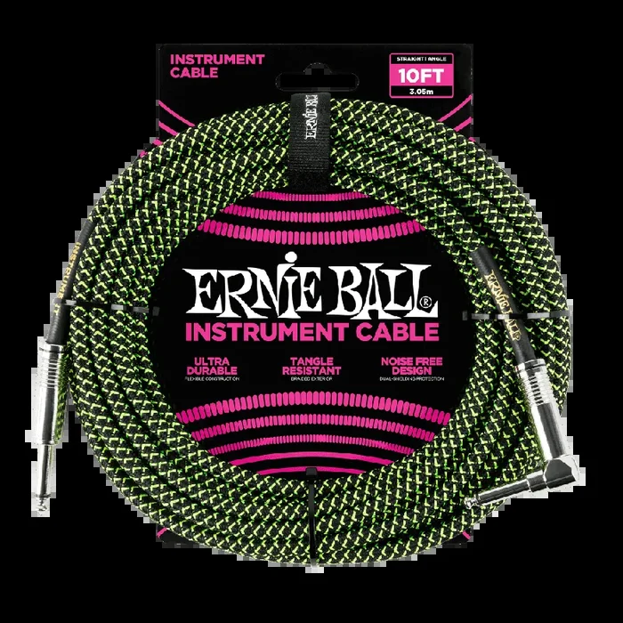 Ernie Ball Braided Straight/Angle Instrument Cable