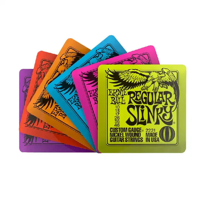 Ernie Ball Drinks Coasters Guitar Gift Set Slinky Regular Super Power Skinny