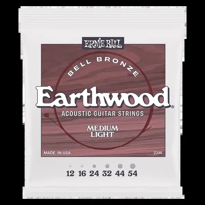 Ernie Ball Earthwood Bell Bronze Acoustic Guitar Strings – Medium Light 12-54