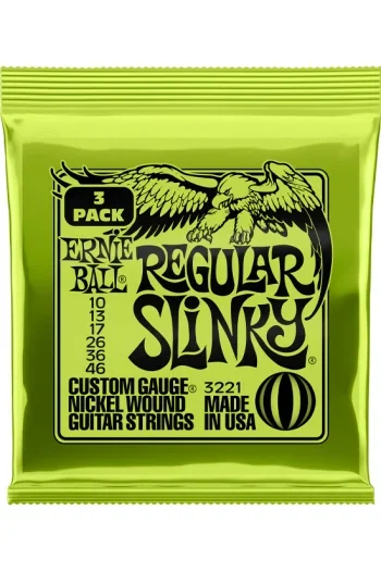 Ernie Ball Electric Guitar 3221 Regular Slinky 10-46 (3 Pack)