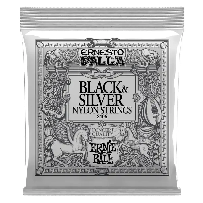 Ernie Ball Ernesto Palla Nylon Black & Silver Classical Guitar Strings