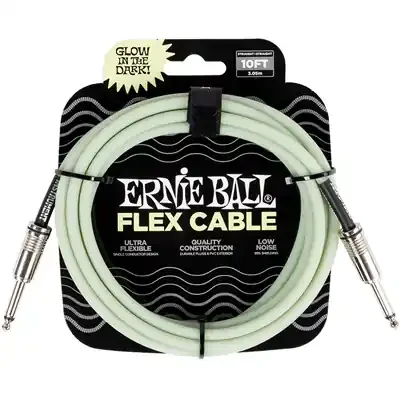 Ernie Ball Flex Instrument Cable 10ft – Glow-in-the-Dark