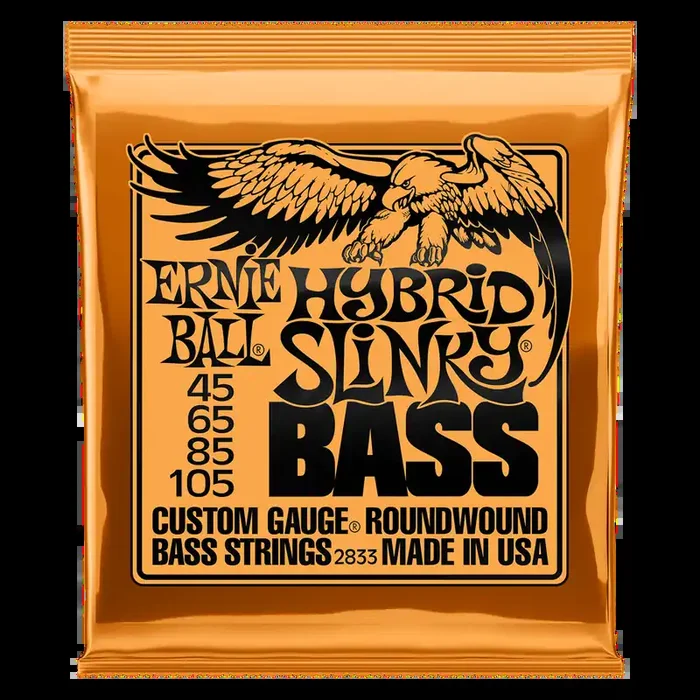 Ernie Ball Hybrid Slinky Nickel Wound Bass Guitar Strings – 45-105