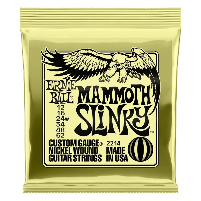 Ernie Ball Mammoth Slinky 12-62 Electric Guitar Strings – 2214