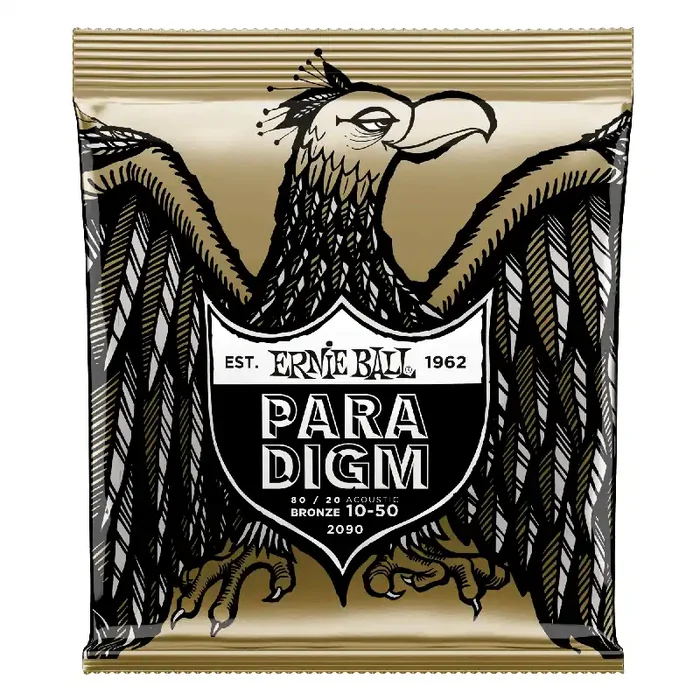 Ernie Ball Paradigm 80/20 Bronze 10-50 Acoustic Guitar Strings, Extra Light [2090]