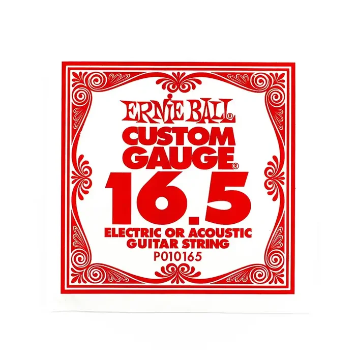 Ernie Ball Plain Steel 16.5 (.0165″) Single Guitar String