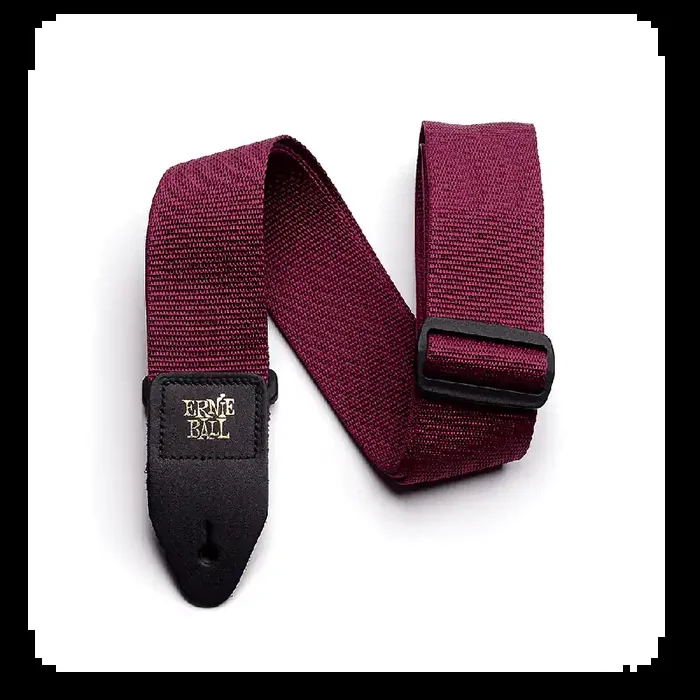 Ernie Ball Polypro Guitar Strap, Burgundy