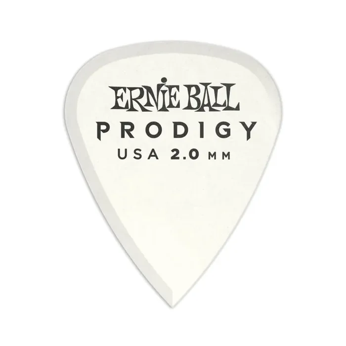 Ernie Ball Prodigy White Standard 2.0mm Picks, 6-Pack