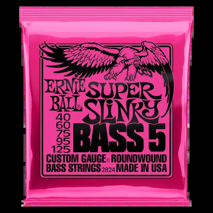 Ernie Ball Super Slinky 5 String Bass Strings 40 – 125