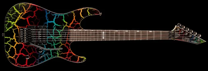 ESP LTD Mirage Customer 87′ Series Electric Guitar Rainbow Crackle