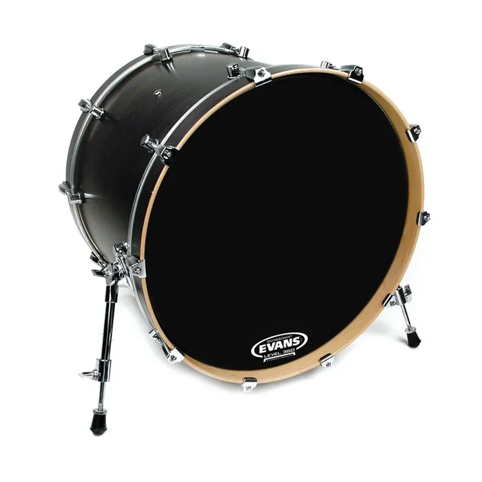 Evans EQ3 Resonant Black Bass Drum Head, No Port, 20 Inch *SKIN ONLY*
