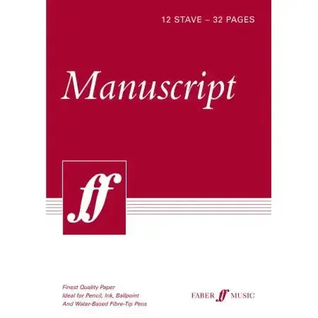 Faber Music Manuscript A4 12-stave 32 pages (white)