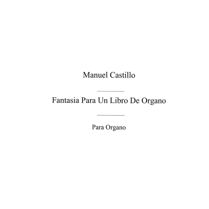 Fantasia Para Un Libro De Organo