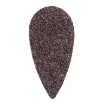 Felt Tones 5mm Stiffened Brown Wool Teardrop Plectrum
