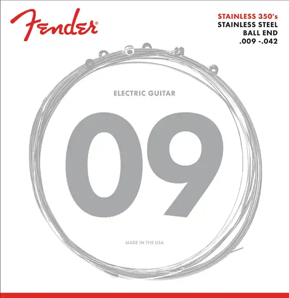 Fender 350L Stainless Steel 9-42 Electric Guitar Strings