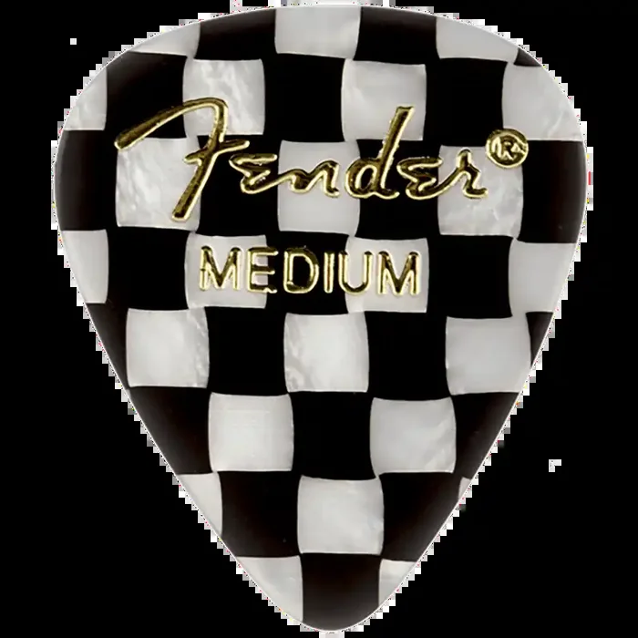Fender 351 Single Checker Graphic Medium Plectrum – Premium Celluloid
