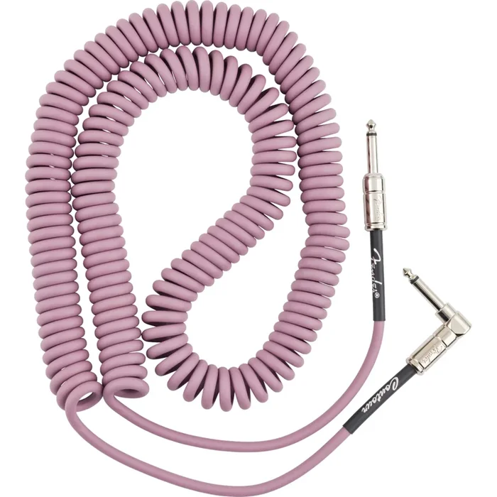 Fender Contour Series Coil Instrument Cable 30ft/9M, Burgundy Mist