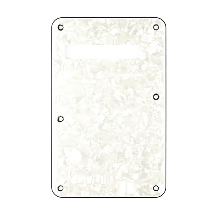 Fender Modern Stratocaster Tremolo Backplate, 4-Ply White Moto