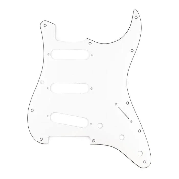 Fender Stratocaster Modern-Style Pickguard, 3-Ply White
