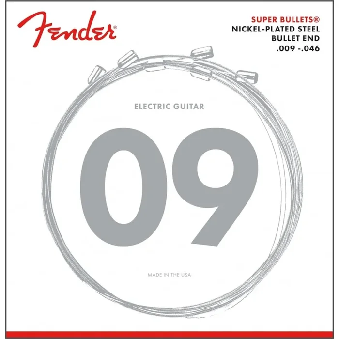 Fender Super Bullets Nickel Wound 9-42 Electric Guitar Strings, 3250L