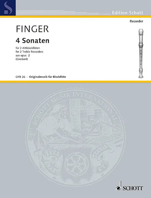 Finger 4 Sonatas for 2 Treble Recorders