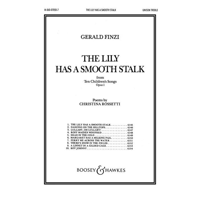 Finzi, Gerald – Ten Children’s Songs op. 1/1