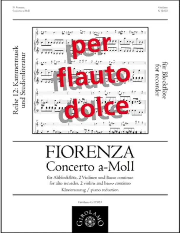 Fiorenza Concerto in A Minor for Alto Recorder and Keyboard