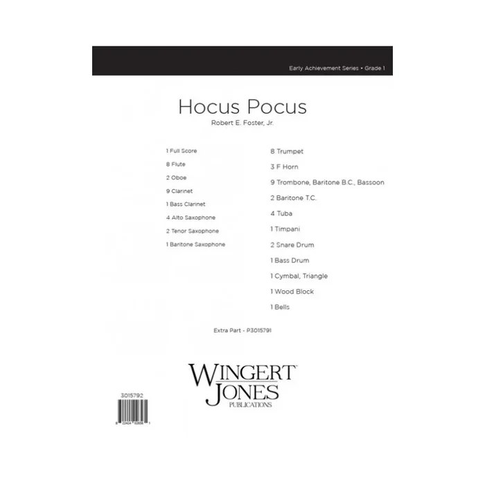 Foster Jr, Robert E. – Hocus Pocus – Full Score