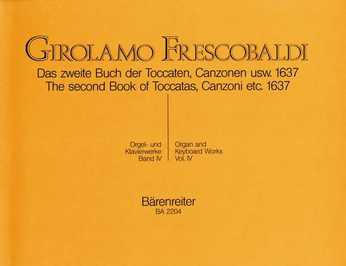 Frescobaldi: Il secondo libro di toccate – 1637