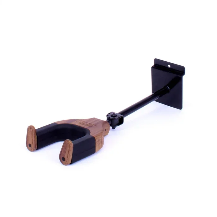 Fretz ‘Woodie’ Long Self-Securing Slatwall Guitar Hanger (Mahogany)