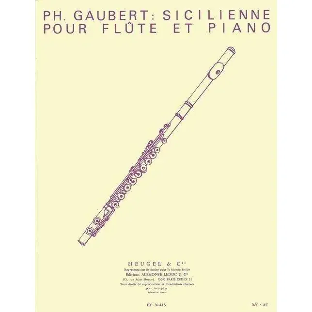 Gaubert Sicilienne For Flute