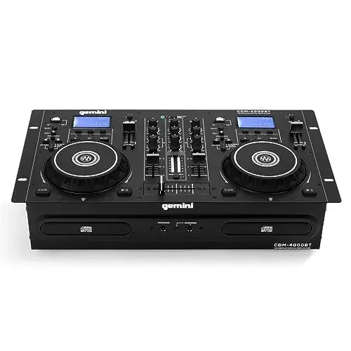 Gemini CDM-4000BT Dual CD USB DJ Player with Bluetooth Streaming