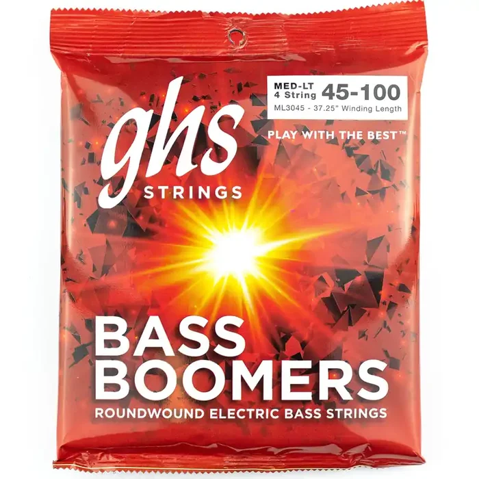 GHS Bass Boomers Nickel Wound 45-100 Bass Guitar Strings, Long Scale [ML3045]