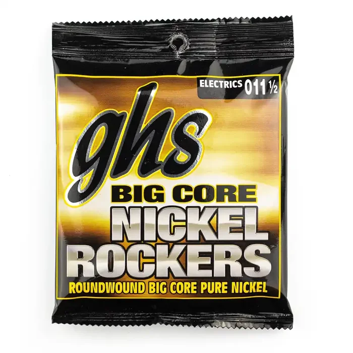 GHS Big Core Nickel Rockers Pure Nickel 11.5-56 Electric Guitar Strings, Medium