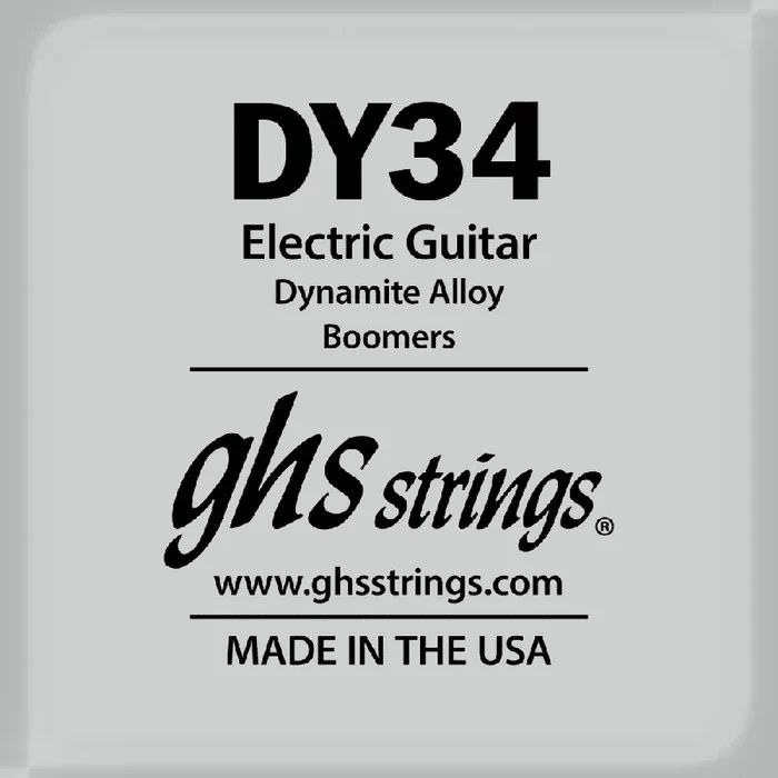 GHS Boomers Round Core Nickel Wound .034 Electric Guitar Single String