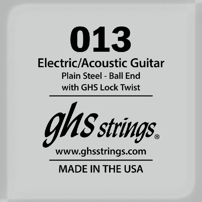 GHS Plain Steel 13 (.013″) Electric/Acoustic Guitar Single String