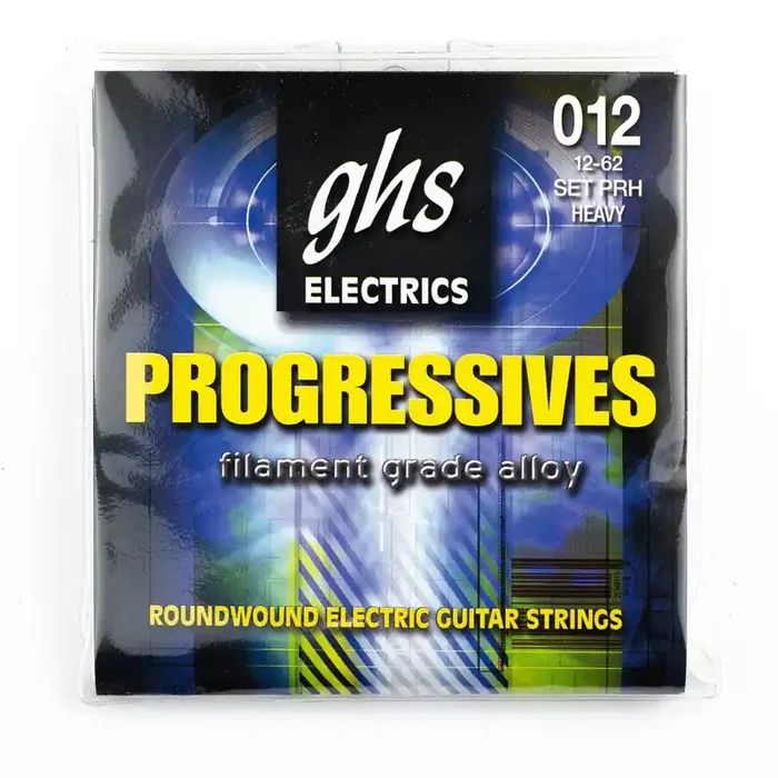 GHS Progressives Alloy 52 Hex Core 12-62 Electric Guitar Strings, Medium